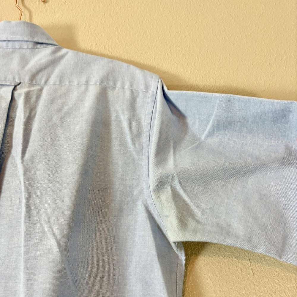 Windsor Shirt Co. Oxford Dress Shirt Short Sleeve Button‎ Down Light Blue 16 1/2 - Picture 3 of 10